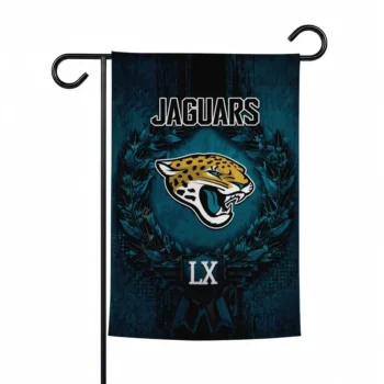 Jacksonville Jaguars Garden Flag Custom Laurel Wreath Teal Best Selling