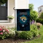 Jacksonville Jaguars Garden Flag Custom Laurel Wreath Teal Best Selling