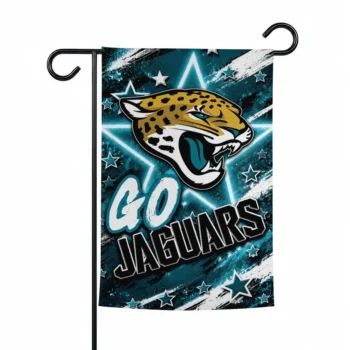 Jacksonville Jaguars Garden Flag Personalized Glowing Star Teal Best Selling