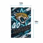 Jacksonville Jaguars Garden Flag Personalized Glowing Star Teal Best Selling