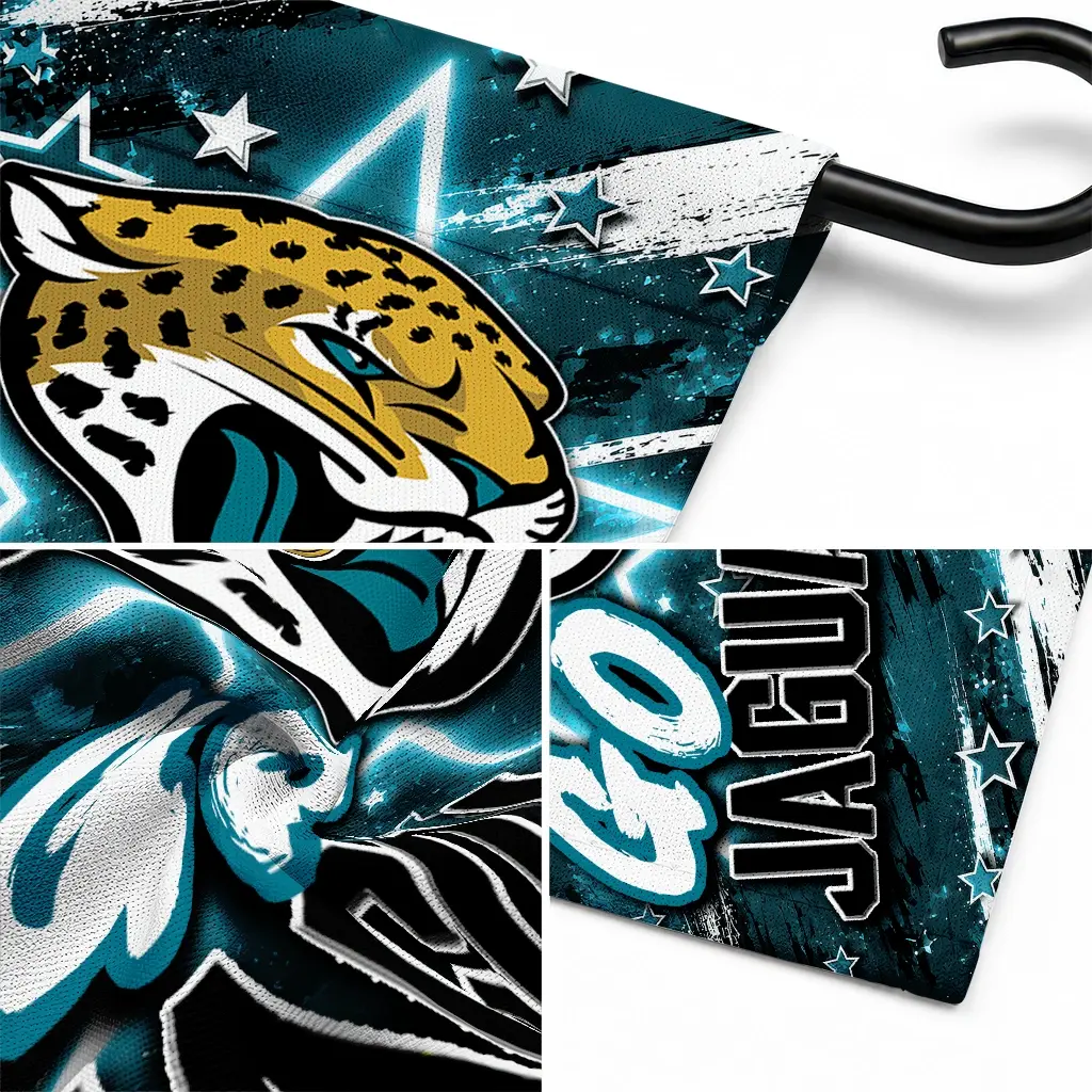 Jacksonville Jaguars Garden Flag Personalized Glowing Star Teal Latest Model Jacksonville Jaguars Garden Flag Personalized Glowing Star Teal Latest Model