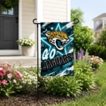 Jacksonville Jaguars Garden Flag Personalized Glowing Star Teal Best Selling