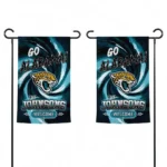 Jacksonville Jaguars Garden Flag Personalized Swirl Vortex Teal Best Selling