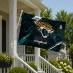 Jacksonville Jaguars House Flag Custom Speed Slashes Teal Best Selling