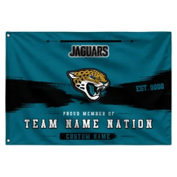 Jacksonville Jaguars House Flag Customized Brushed Streaks Teal Best Selling