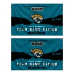 Jacksonville Jaguars House Flag Customized Brushed Streaks Teal Best Selling