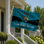Jacksonville Jaguars House Flag Customized Brushed Streaks Teal Best Selling