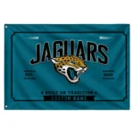 Jacksonville Jaguars House Flag Customized Ornate Border Teal Best Selling