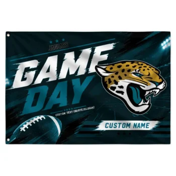 Jacksonville Jaguars House Flag Personalized Action Streaks Teal Best Selling
