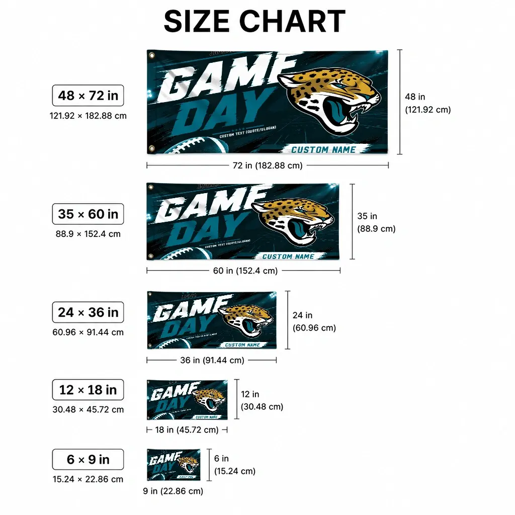 Jacksonville Jaguars House Flag Personalized Action Streaks Teal High Quality Jacksonville Jaguars House Flag Personalized Action Streaks Teal High Quality