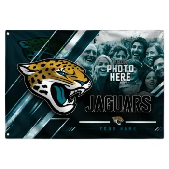 Jacksonville Jaguars House Flag Personalized Diagonal Stripes Teal Best Selling