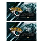 Jacksonville Jaguars House Flag Personalized Diagonal Stripes Teal Best Selling