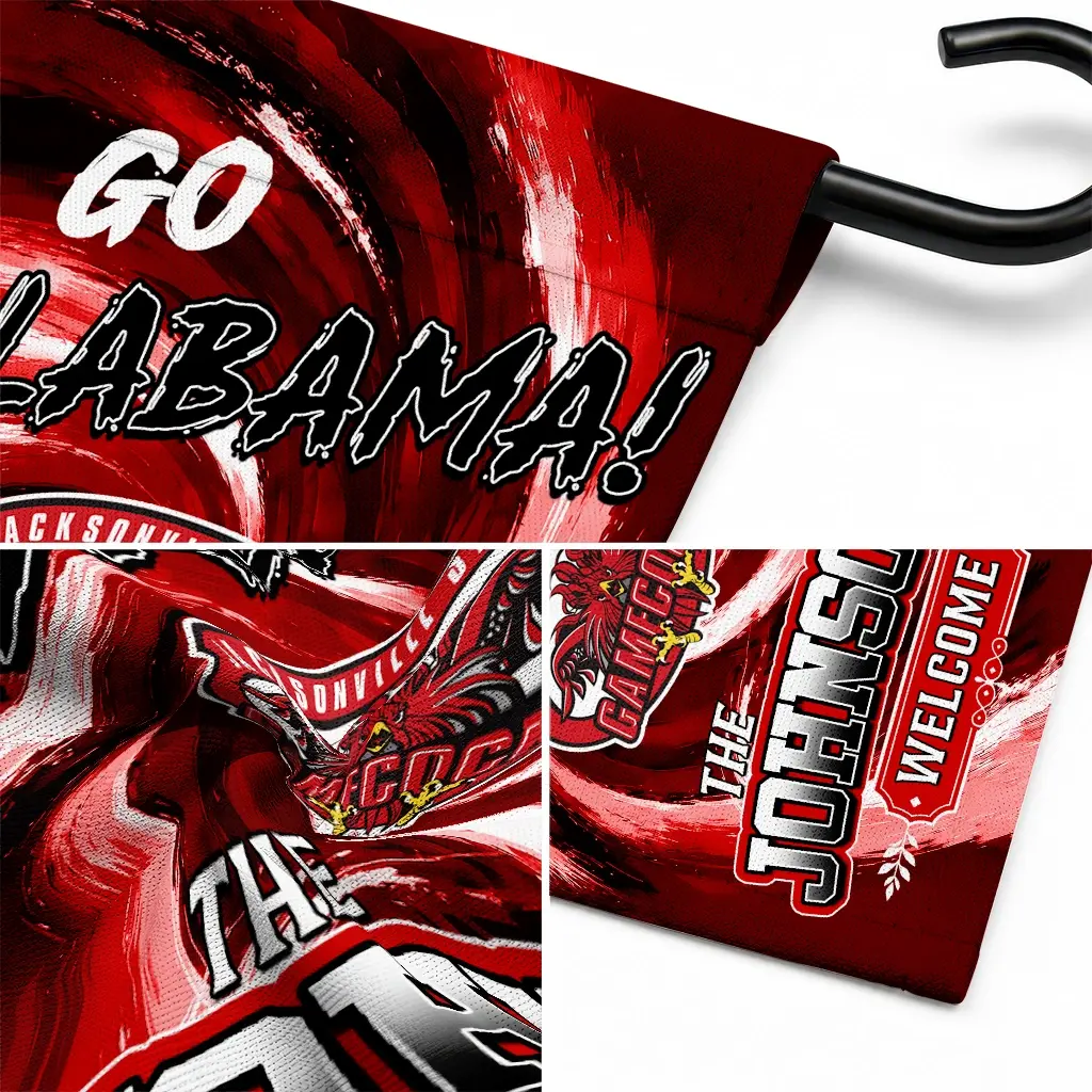 Jacksonville State Gamecocks Garden Flag Custom Swirl Vortex Red Latest Model Jacksonville State Gamecocks Garden Flag Custom Swirl Vortex Red Latest Model