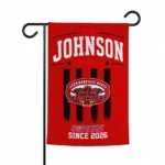 Jacksonville State Gamecocks Garden Flag Customized Distressed Stripes Red Best Selling