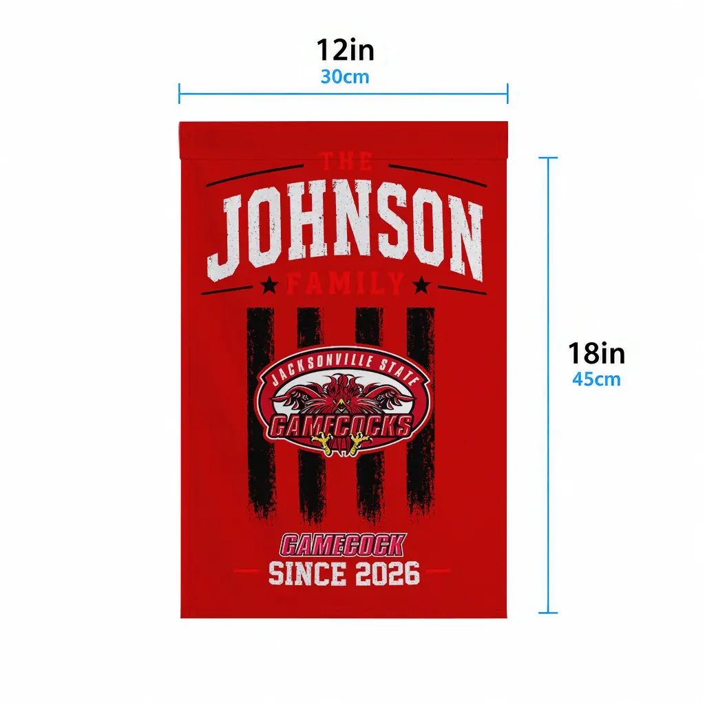 Jacksonville State Gamecocks Garden Flag Customized Distressed Stripes Red High Quality Jacksonville State Gamecocks Garden Flag Customized Distressed Stripes Red High Quality