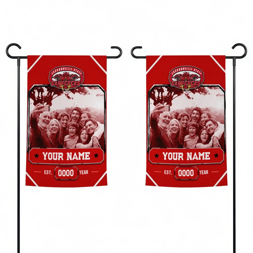Jacksonville State Gamecocks Garden Flag Customized Photo Frame Red Fashion Forward Jacksonville State Gamecocks Garden Flag Customized Photo Frame Red Fashion Forward