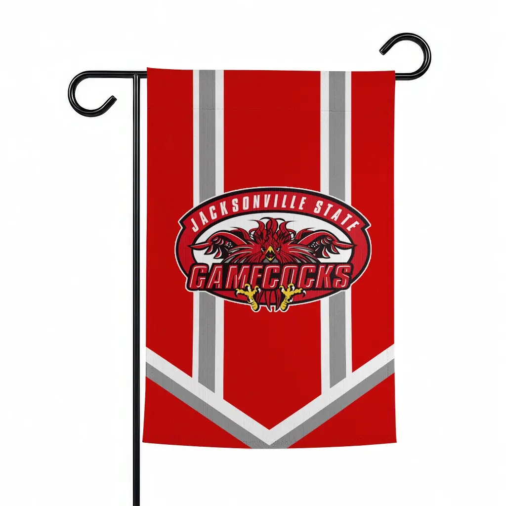 Jacksonville State Gamecocks Garden Flag Personalized Chevron Stripes Red Best Selling Jacksonville State Gamecocks Garden Flag Personalized Chevron Stripes Red Best Selling