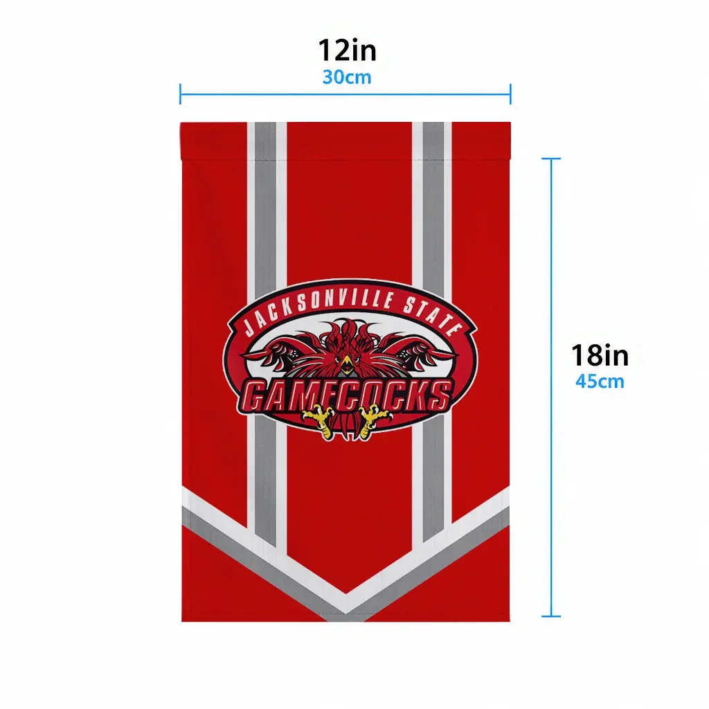 Jacksonville State Gamecocks Garden Flag Personalized Chevron Stripes Red High Quality Jacksonville State Gamecocks Garden Flag Personalized Chevron Stripes Red High Quality