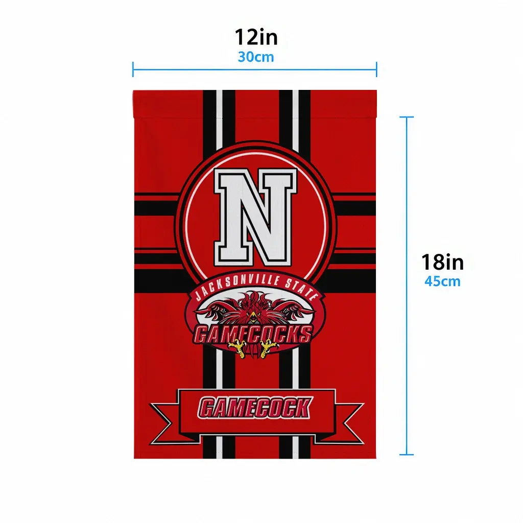 Jacksonville State Gamecocks Garden Flag Personalized Circle Medallion Red High Quality Jacksonville State Gamecocks Garden Flag Personalized Circle Medallion Red High Quality