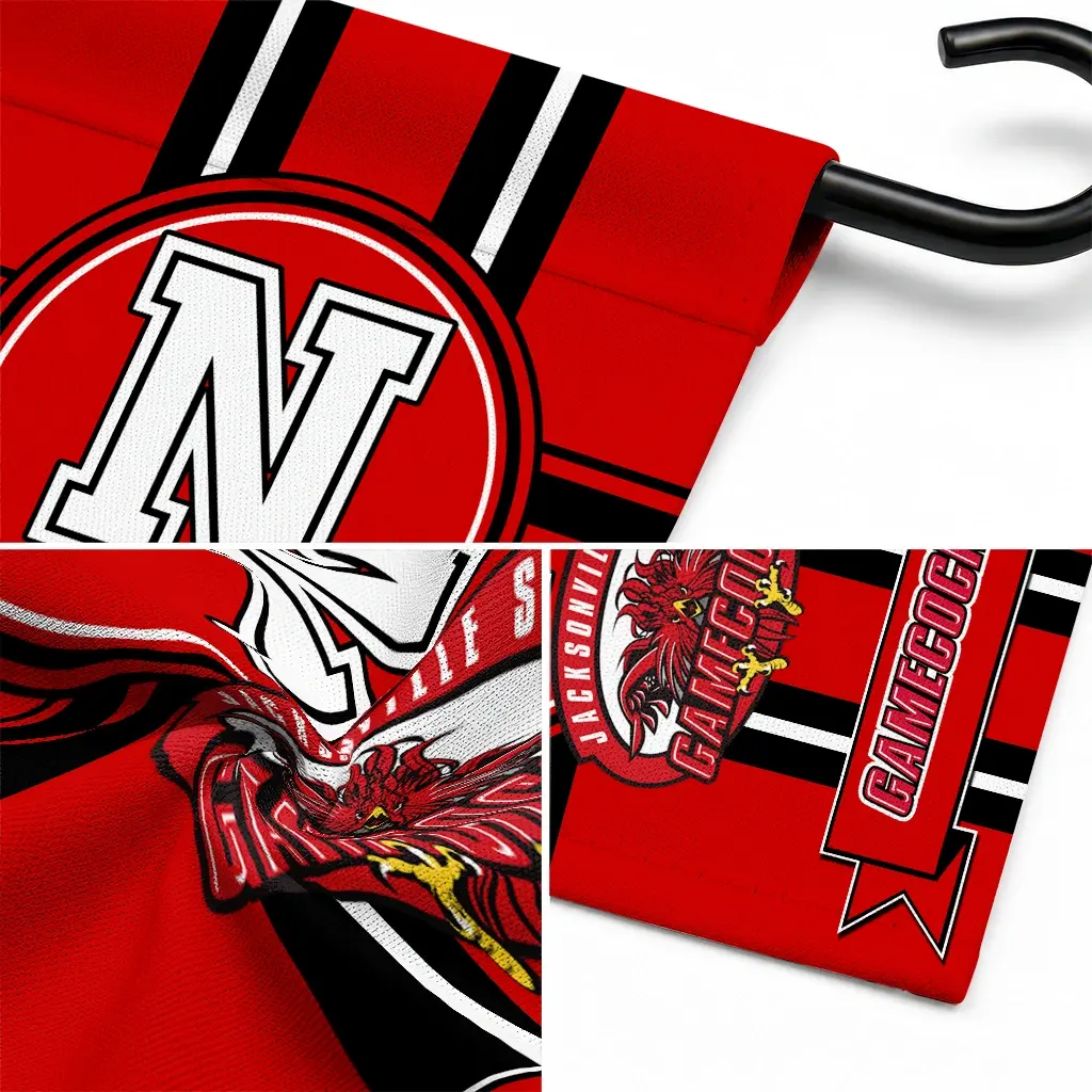 Jacksonville State Gamecocks Garden Flag Personalized Circle Medallion Red Latest Model Jacksonville State Gamecocks Garden Flag Personalized Circle Medallion Red Latest Model