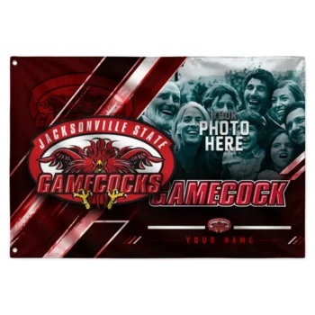 Jacksonville State Gamecocks House Flag Custom Diagonal Stripes Red Best Selling