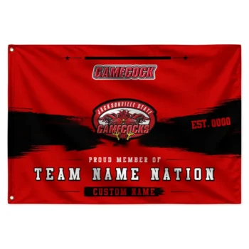 Jacksonville State Gamecocks House Flag Personalized Brushed Streaks Red Best Selling
