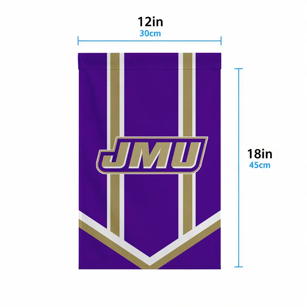 James Madison Dukes Garden Flag Custom Chevron Stripes Purple High Quality James Madison Dukes Garden Flag Custom Chevron Stripes Purple High Quality