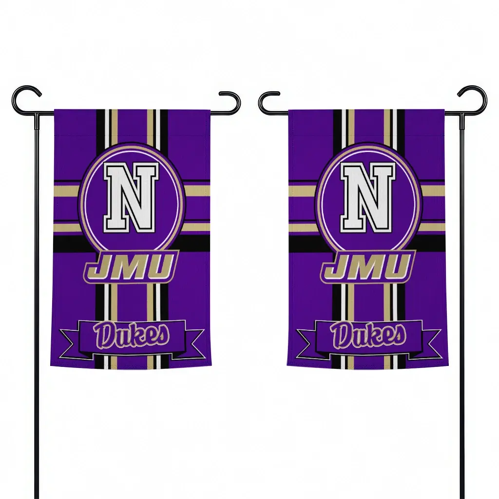 James Madison Dukes Garden Flag Custom Circle Medallion Purple Fashion Forward James Madison Dukes Garden Flag Custom Circle Medallion Purple Fashion Forward