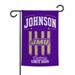 James Madison Dukes Garden Flag Personalized Distressed Stripes Purple Best Selling