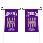 James Madison Dukes Garden Flag Personalized Distressed Stripes Purple Best Selling