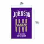 James Madison Dukes Garden Flag Personalized Distressed Stripes Purple Best Selling