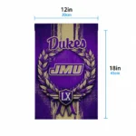 James Madison Dukes Garden Flag Personalized Laurel Wreath Purple Best Selling