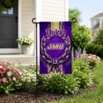 James Madison Dukes Garden Flag Personalized Laurel Wreath Purple Best Selling