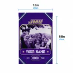 James Madison Dukes Garden Flag Personalized Photo Frame Purple Best Selling