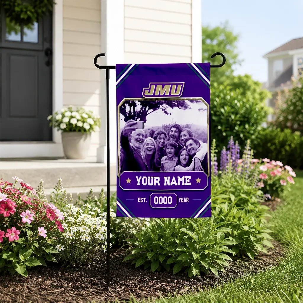 James Madison Dukes Garden Flag Personalized Photo Frame Purple New Arrival James Madison Dukes Garden Flag Personalized Photo Frame Purple New Arrival
