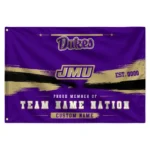 James Madison Dukes House Flag Custom Brushed Streaks Purple Best Selling