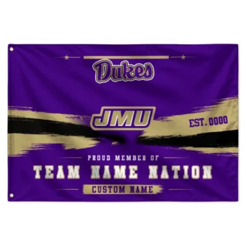 James Madison Dukes House Flag Custom Brushed Streaks Purple Best Selling