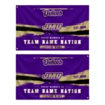 James Madison Dukes House Flag Custom Brushed Streaks Purple Best Selling