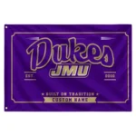 James Madison Dukes House Flag Custom Ornate Border Purple Best Selling
