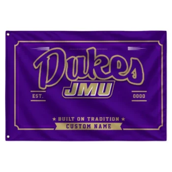James Madison Dukes House Flag Custom Ornate Border Purple Best Selling
