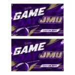 James Madison Dukes House Flag Customized Action Streaks Purple Best Selling