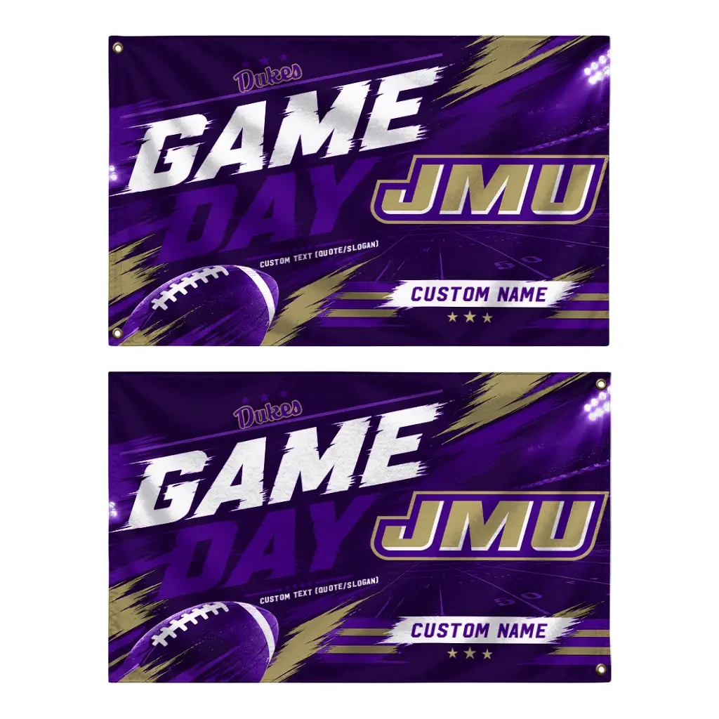 James Madison Dukes House Flag Customized Action Streaks Purple Fashion Forward James Madison Dukes House Flag Customized Action Streaks Purple Fashion Forward