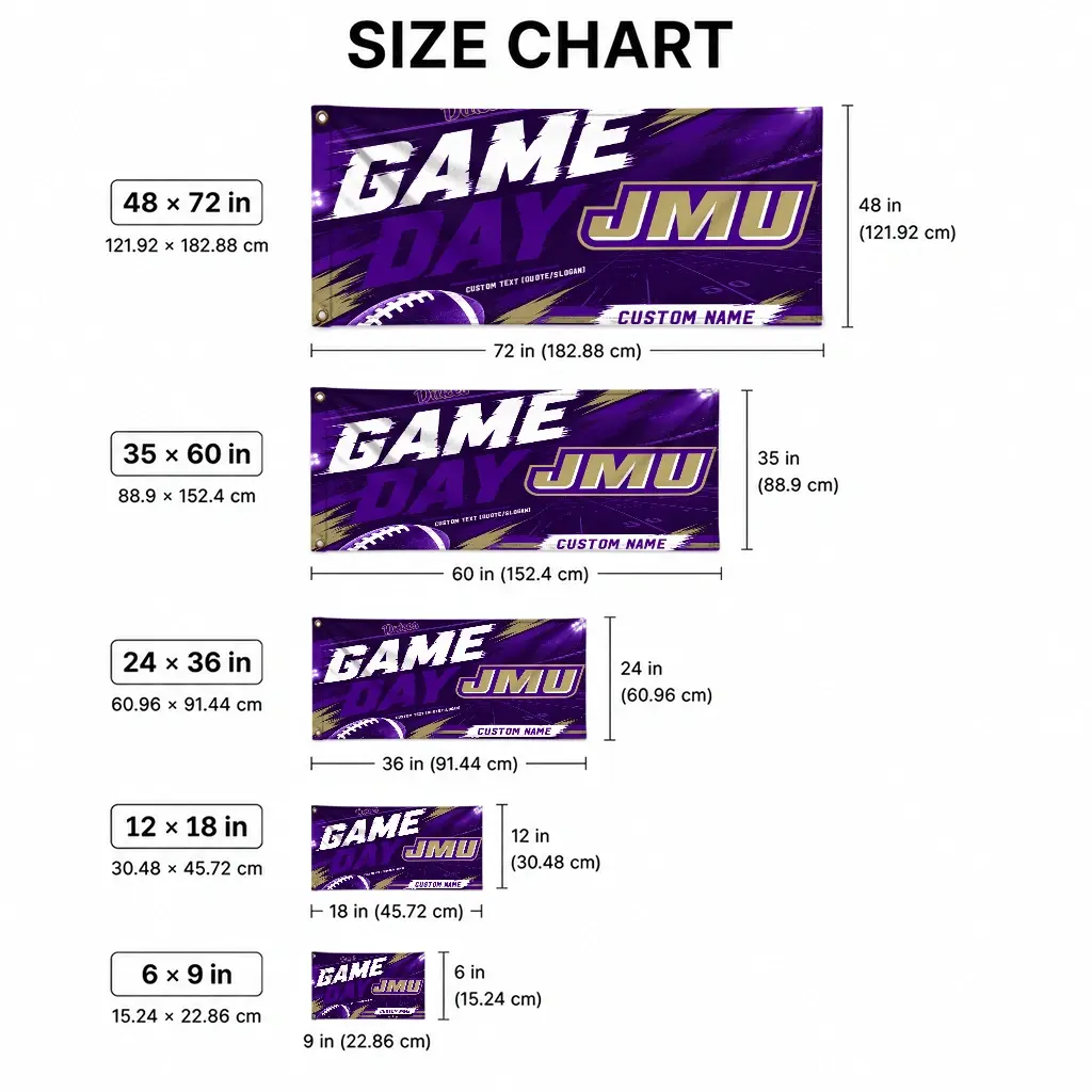 James Madison Dukes House Flag Customized Action Streaks Purple High Quality James Madison Dukes House Flag Customized Action Streaks Purple High Quality