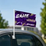 James Madison Dukes House Flag Customized Action Streaks Purple Best Selling