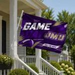 James Madison Dukes House Flag Customized Action Streaks Purple Best Selling
