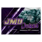 James Madison Dukes House Flag Customized Diagonal Stripes Purple Best Selling