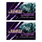 James Madison Dukes House Flag Customized Diagonal Stripes Purple Best Selling