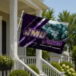James Madison Dukes House Flag Customized Diagonal Stripes Purple Best Selling