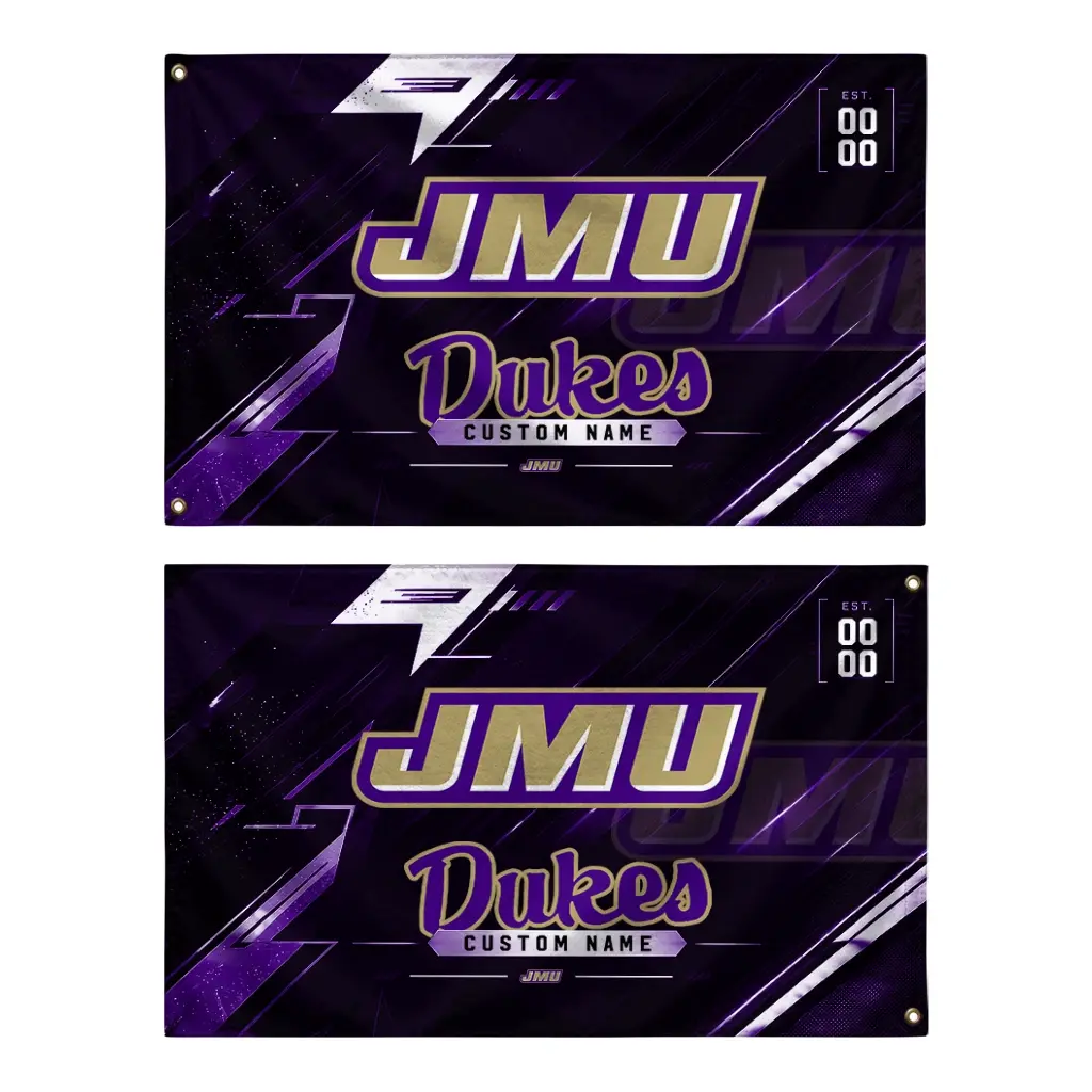 James Madison Dukes House Flag Personalized Speed Slashes Purple Fashion Forward James Madison Dukes House Flag Personalized Speed Slashes Purple Fashion Forward