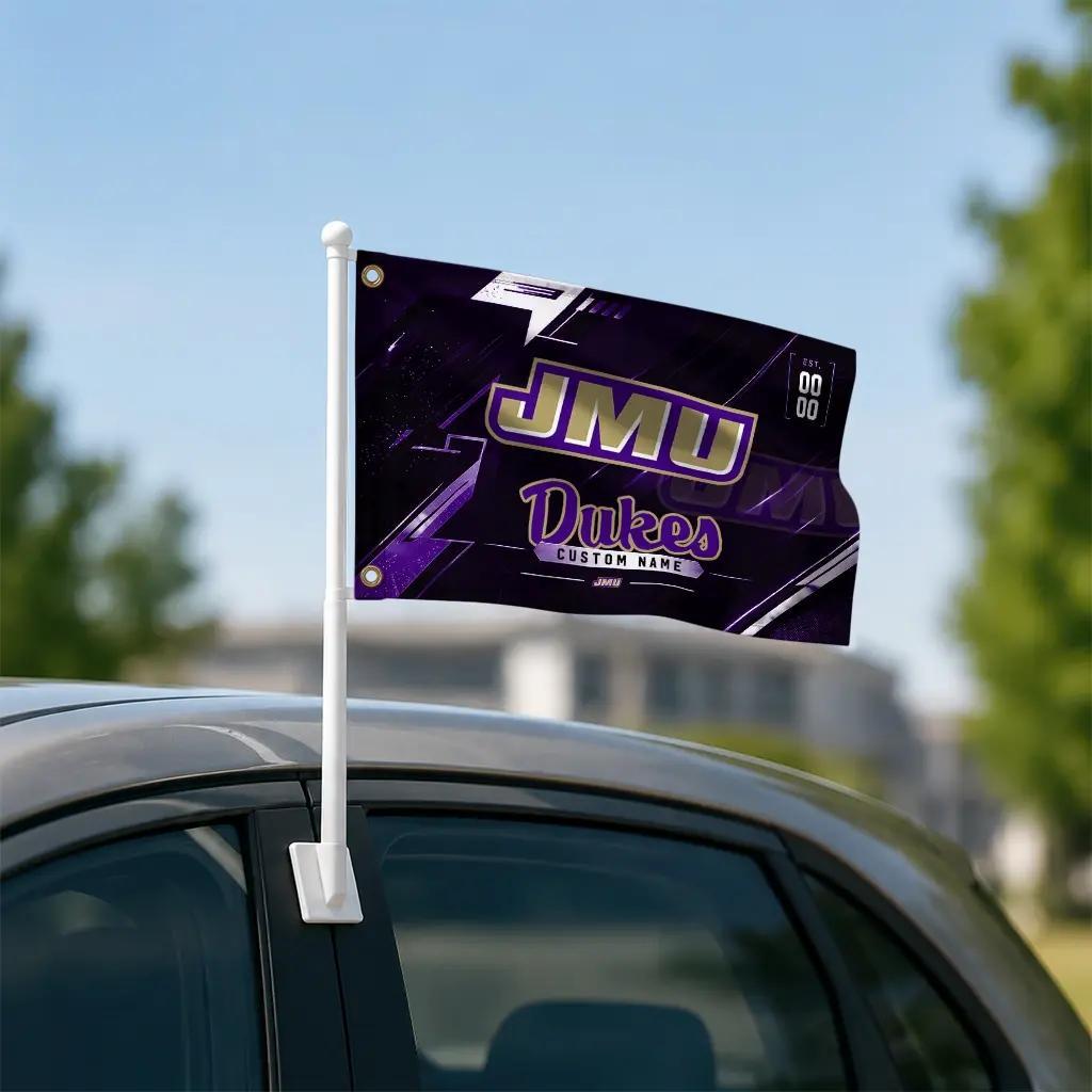 James Madison Dukes House Flag Personalized Speed Slashes Purple Latest Model James Madison Dukes House Flag Personalized Speed Slashes Purple Latest Model